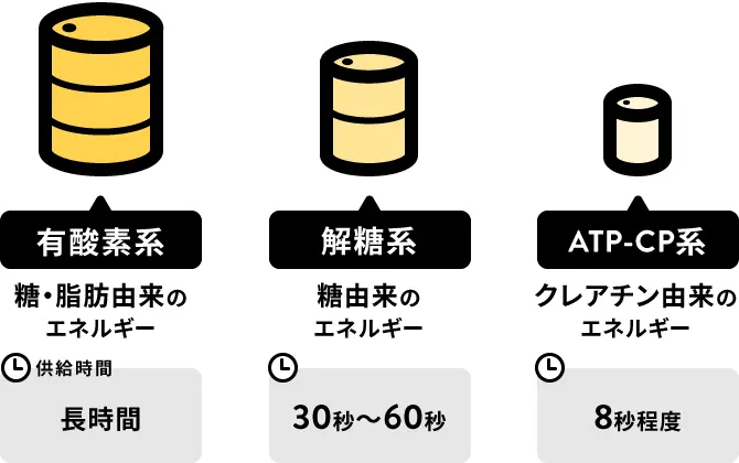 エネルギー供給システムの由来と供給時間