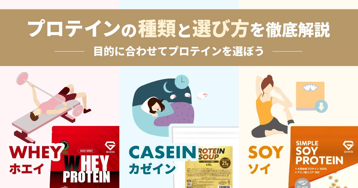 プロテインの種類と選び方