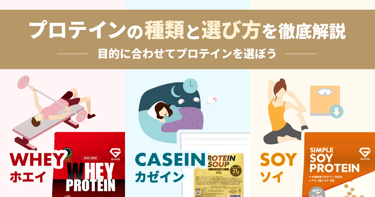 プロテインの種類と選び方